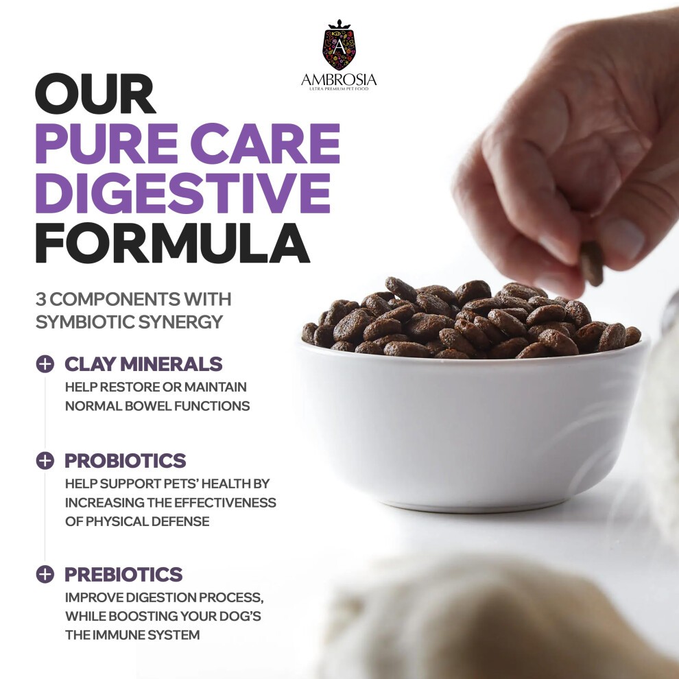 Complete Grain Free Dry Dog Food 2kg (Adults - All Breed) - Hypoallergenic, High Protein Dog Food, Venison & Lamb Flavour by Ambrosia Ultra Premium thumbnail