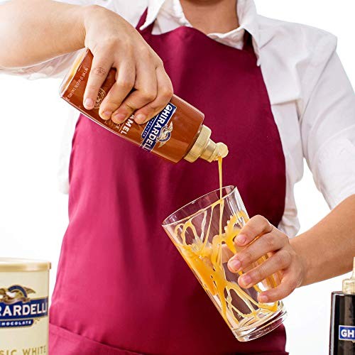 Ghirardelli Sea Salt Caramel, White Chocolate and Caramel Flavored Sauce 16 Oz Bottles (Pack of 3) with Ghirardelli Stamped Barista Spoon thumbnail