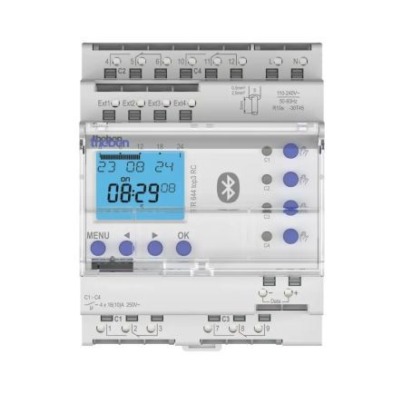 Theben Digital TOP3 DIN Rail Time Switch, 4-Channel 230V Ac