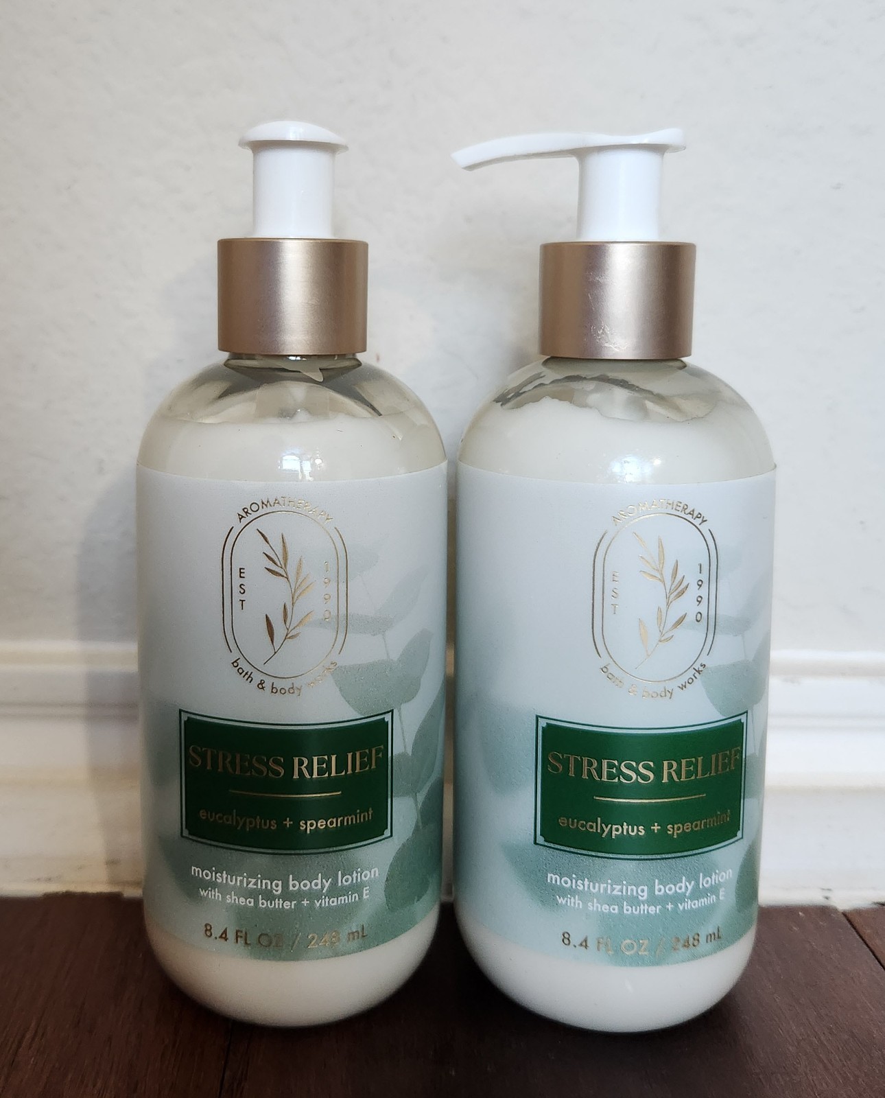 BATH & BODY WORKS AROMATHERAPY EUCALYPTUS   SPEARMINT LOTION NEW LOOK (Set of 2)