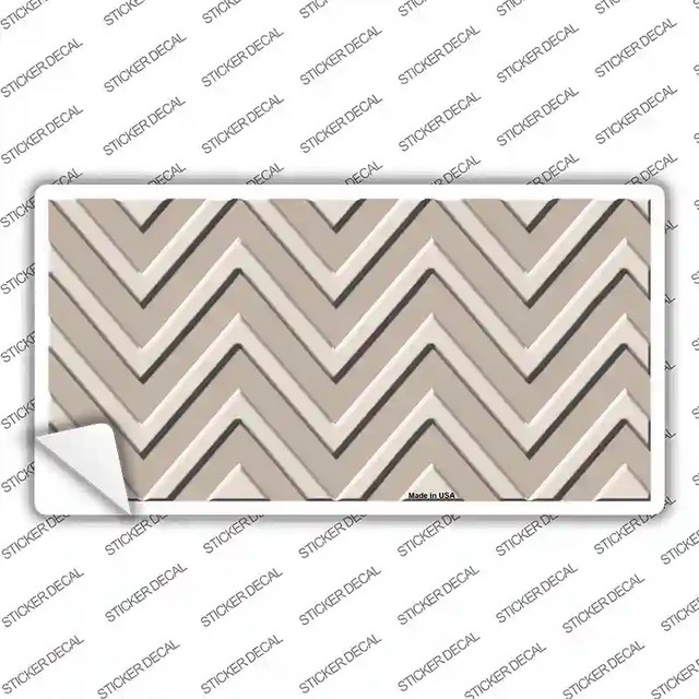 LP-4962s-L 9 X 4.5 in. Tan Light Tan Chevron Novelty Sticker Decal - Large