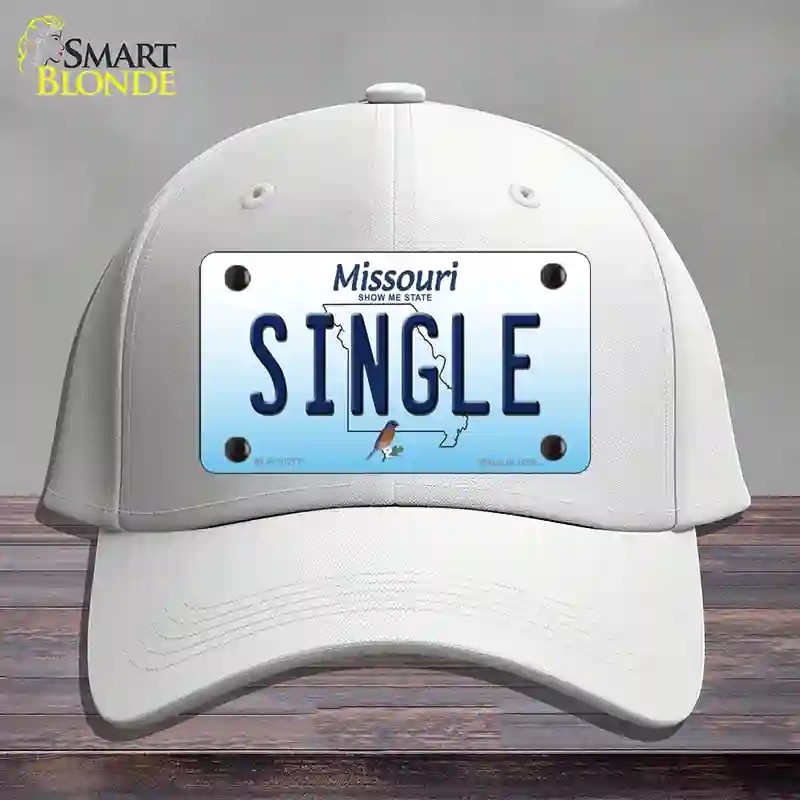 HAT21-MLP-10277 Single Missouri Novelty License Plate Hat, Cotton - White