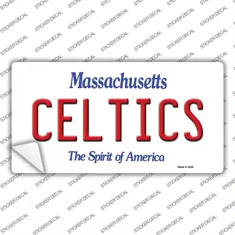 LP-2564s-XL Celtics Massachusetts State Novelty Sticker Decal, Extra Large