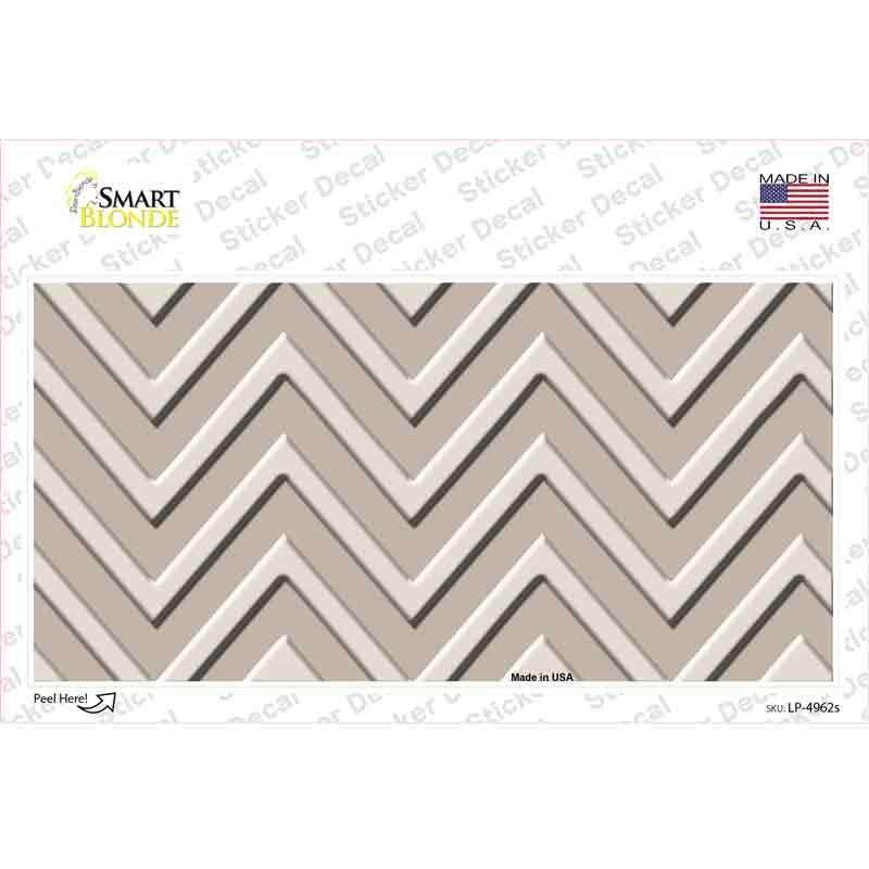 LP-4962s-M Tan Light Tan Chevron Novelty Sticker Decal, Medium