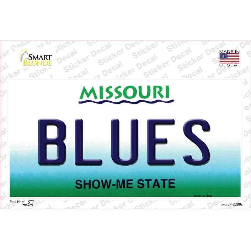 LP-2289s-M Blues Missouri State Novelty Sticker Decal, Medium