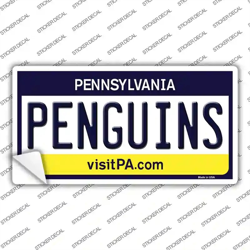 LP-2292s-XL Penguins Pennsylvania State Novelty Sticker Decal, Extra Large