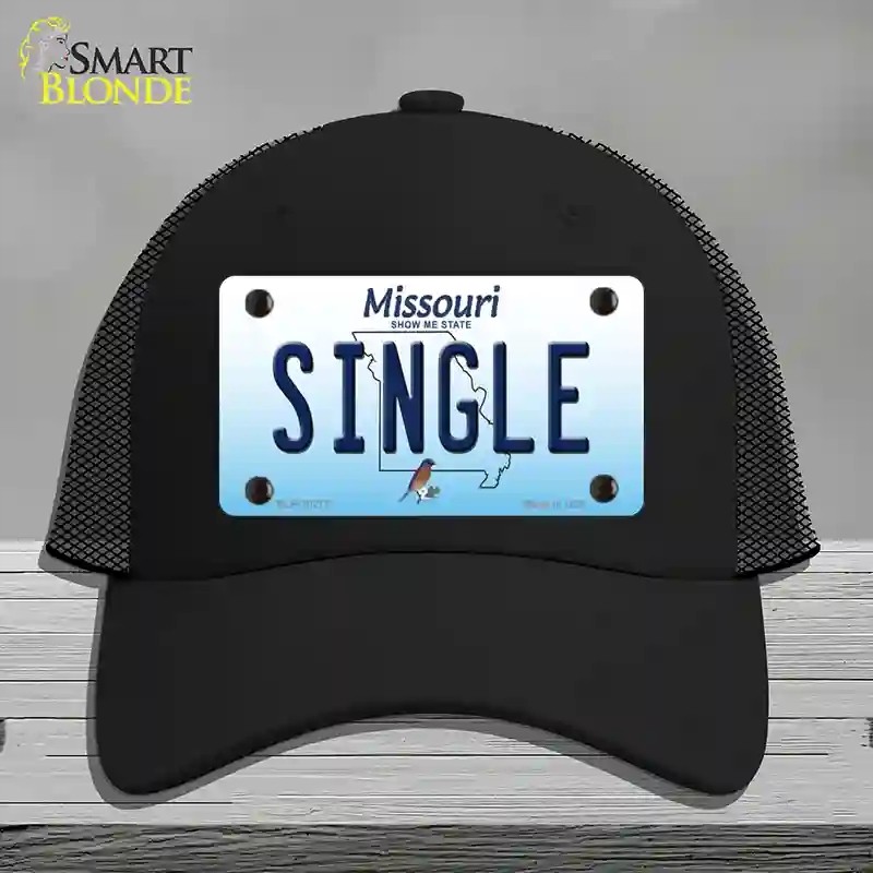 HAT01-MLP-10277 Single Missouri Novelty License Plate Hat, Mesh - Black