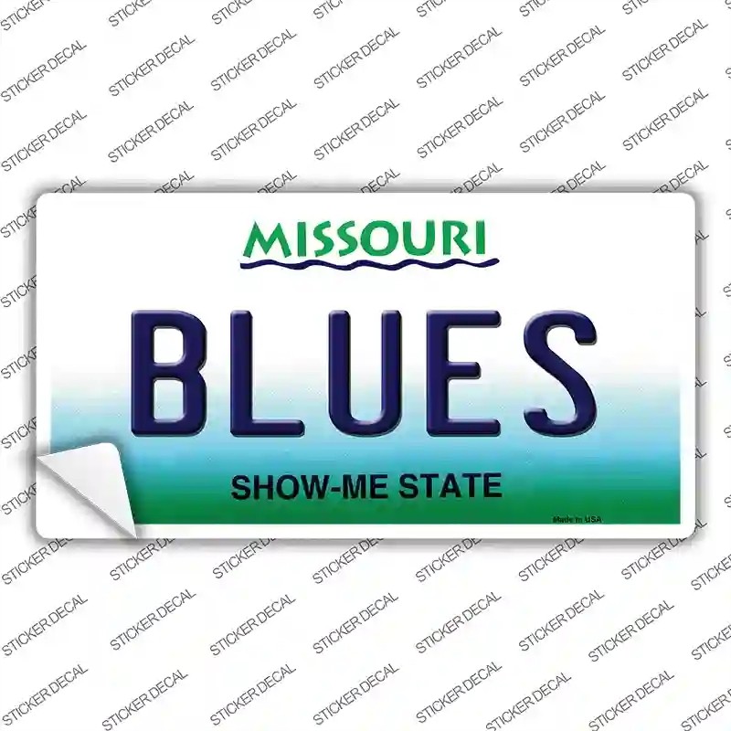 LP-2289s-XL Blues Missouri State Novelty Sticker Decal, Extra Large