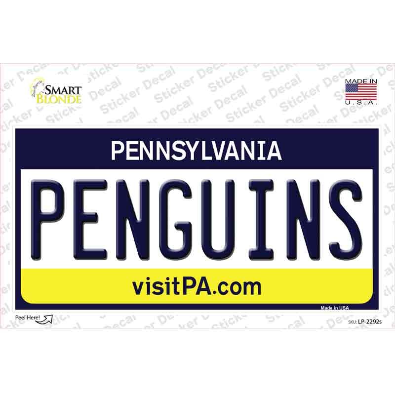 LP-2292s-M Penguins Pennsylvania State Novelty Sticker Decal, Medium