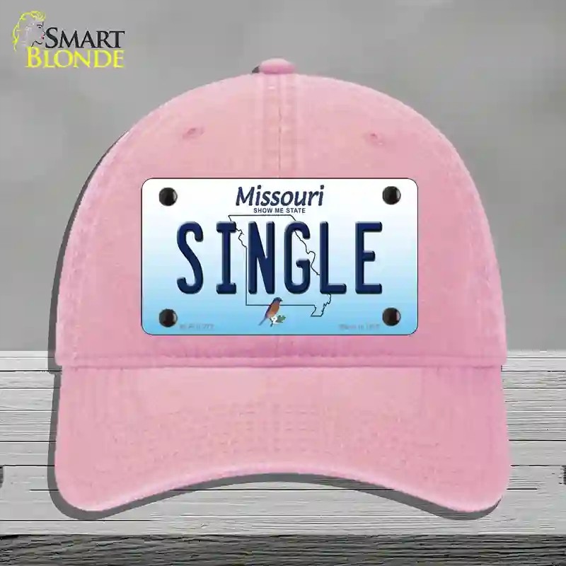 HAT12-MLP-10277 Single Missouri Novelty License Plate Hat, Unconstructed Cotton - Pink