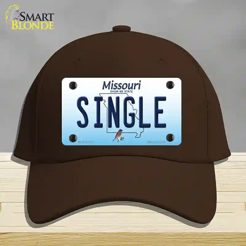 HAT24-MLP-10277 Single Missouri Novelty License Plate Hat, Cotton - Dark Brown