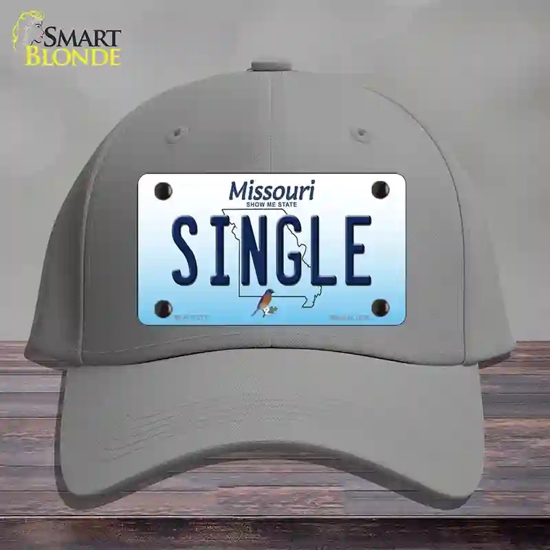 HAT23-MLP-10277 Single Missouri Novelty License Plate Hat, Cotton - Gray
