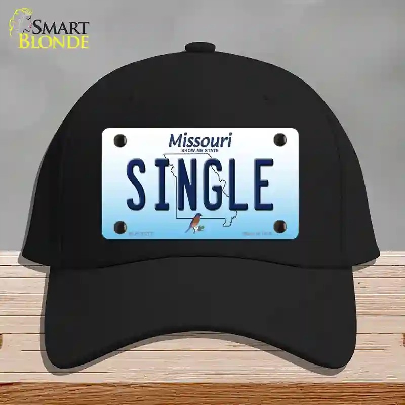 HAT03-MLP-10277 Single Missouri Novelty License Plate Hat, Cotton - Black