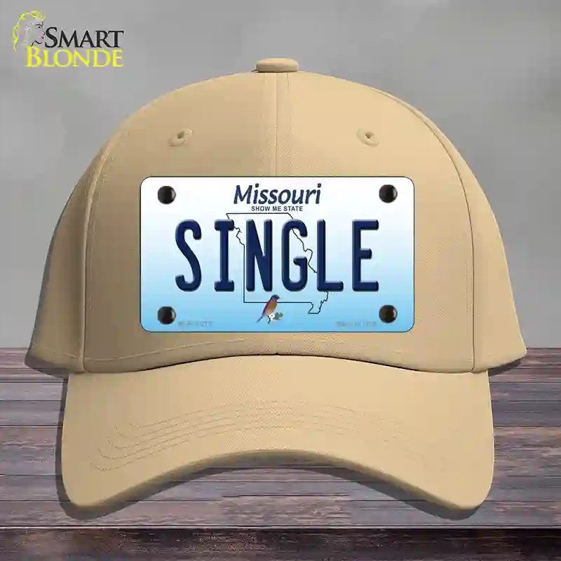 HAT22-MLP-10277 Single Missouri Novelty License Plate Hat, Cotton - Khaki