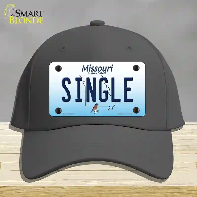 HAT04-MLP-10277 Single Missouri Novelty License Plate Hat, Cotton - Charcoal
