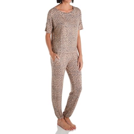 Honeydew Sun Lover Lounge Set in Brown Leopard