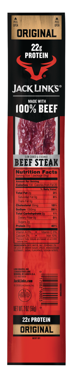 Wholesale Jack Links Jumbo Steak Original 2 Oz(12x$3.41)