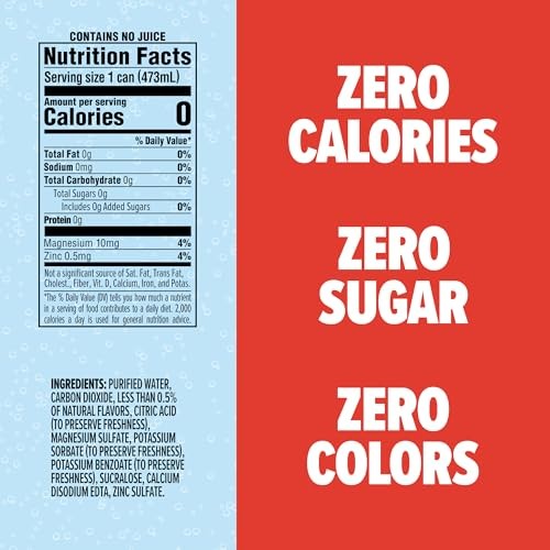 Splash Refresher Sparkling Water, Blood Orange - 12-Pack, 16 Fl Oz Cans - Flavored Carbonated Seltzer Water with Electrolytes, Zero Sugar & Zero Calor thumbnail
