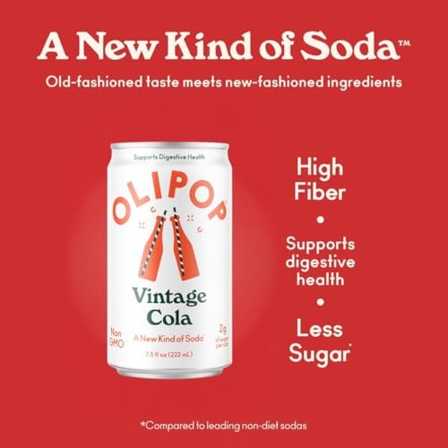 Olipop Prebiotic Soda Minis, Vintage Cola 6 Cans (7.5 Fl Oz Each) thumbnail