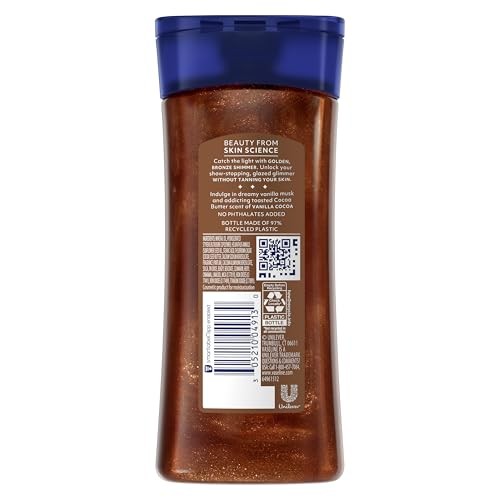 Vaseline Glazed and Glisten Golden Hour Glow Vanilla Cocoa Shimmering Body Gel Oil with Ultra-Hydrating Lipids and 100% Pure Cocoa Butter  6.8 Fl Oz thumbnail