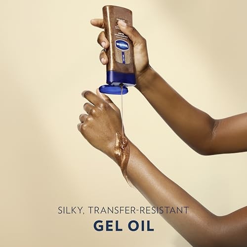 Vaseline Glazed and Glisten Golden Hour Glow Vanilla Cocoa Shimmering Body Gel Oil with Ultra-Hydrating Lipids and 100% Pure Cocoa Butter  6.8 Fl Oz thumbnail