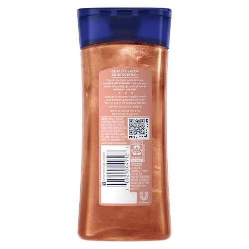 Vaseline Glazed & Glisten Sunlit Glow Vanilla Cocoa Shimmering Body Gel Oil with Ultra-Hydrating Lipids and 100% Pure Cocoa Butter  6.8 Fl Oz thumbnail