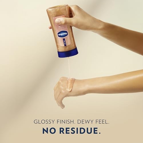 Vaseline Glazed & Glisten Sunlit Glow Vanilla Cocoa Shimmering Body Gel Oil with Ultra-Hydrating Lipids and 100% Pure Cocoa Butter  6.8 Fl Oz thumbnail