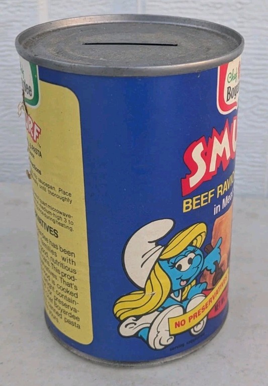 Chef Boyardee Smurf Beef Ravioli Can Bank thumbnail