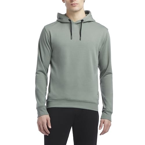 Jockey Men's Cozy Fleece Pullover Hoodie with Zipper Pockets, Agave Green, Medium