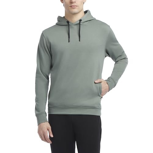 Jockey Men's Cozy Fleece Pullover Hoodie with Zipper Pockets, Agave Green, Medium thumbnail