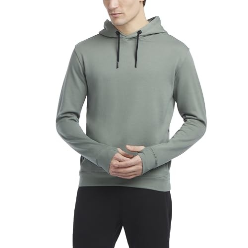 Jockey Men's Cozy Fleece Pullover Hoodie with Zipper Pockets, Agave Green, Medium thumbnail