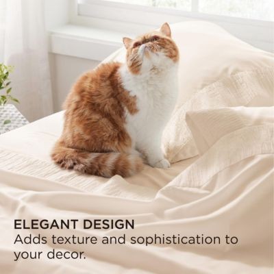 Bedsure Polyester Microfiber Sheet Set Hotel Luxury Sheets, Easy Care Cooling Bed Sheet Set