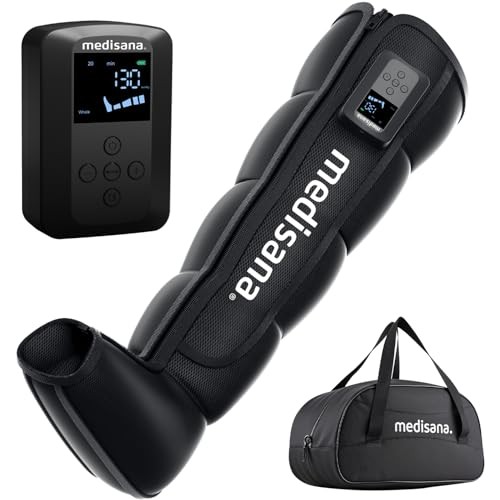 Medisana Leg Compression Massager, Cordless Air Pressure Boot with Multi-Customize Modes, Intensities & Timer, Rechargeable Leg Compression System for