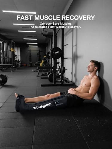 Medisana Leg Compression Massager, Cordless Air Pressure Boot with Multi-Customize Modes, Intensities & Timer, Rechargeable Leg Compression System for