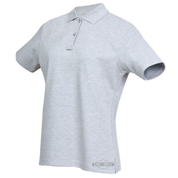 Womens Polo,Size L,Heather Gray