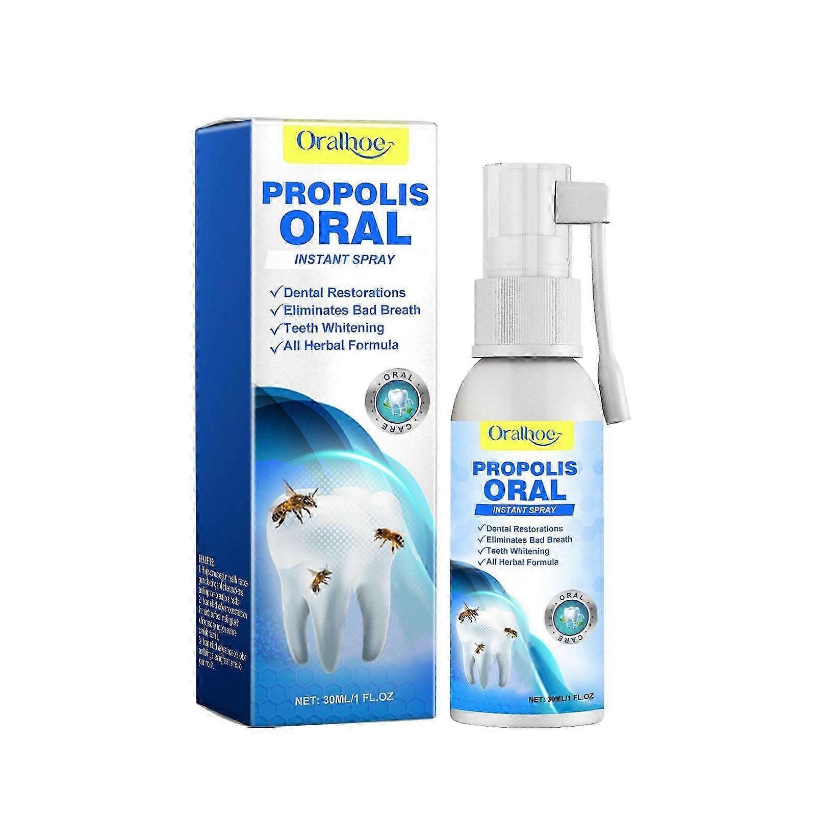 Propolis Oral Instant Treatment Spray, Propolis Oral Health Spray, Propolis Teeth Cleaning Spray, Propolis Oral Spray, Fresh Breath 1pc