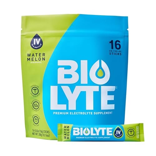 BIOLYTE IV Electrolyte Powder Packets, IV Liquid Drink Mix for Water, Doctor-Developed Hydration, Approved Dehydration Relief, Chemotherapy Must Haves