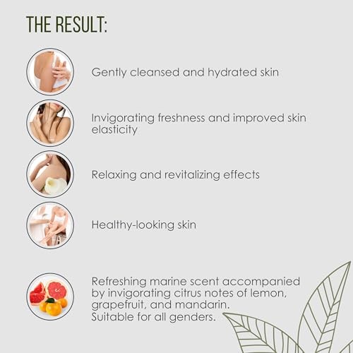 Sea Minerals & Matcha Body Wash - Natural Body Wash for Women & Men, 97.5% Natural Ingredients, Detoxifying & Hydrating Cleanser for Sensitive Skin, G thumbnail