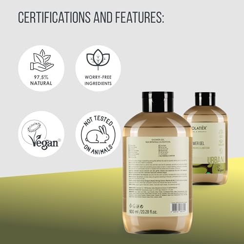 Sea Minerals & Matcha Body Wash - Natural Body Wash for Women & Men, 97.5% Natural Ingredients, Detoxifying & Hydrating Cleanser for Sensitive Skin, G thumbnail