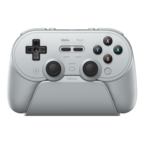 8BitDo Pro 3 Bluetooth Gamepad Controller for Switch/Switch 2/Windows/Android/iOS - Grey