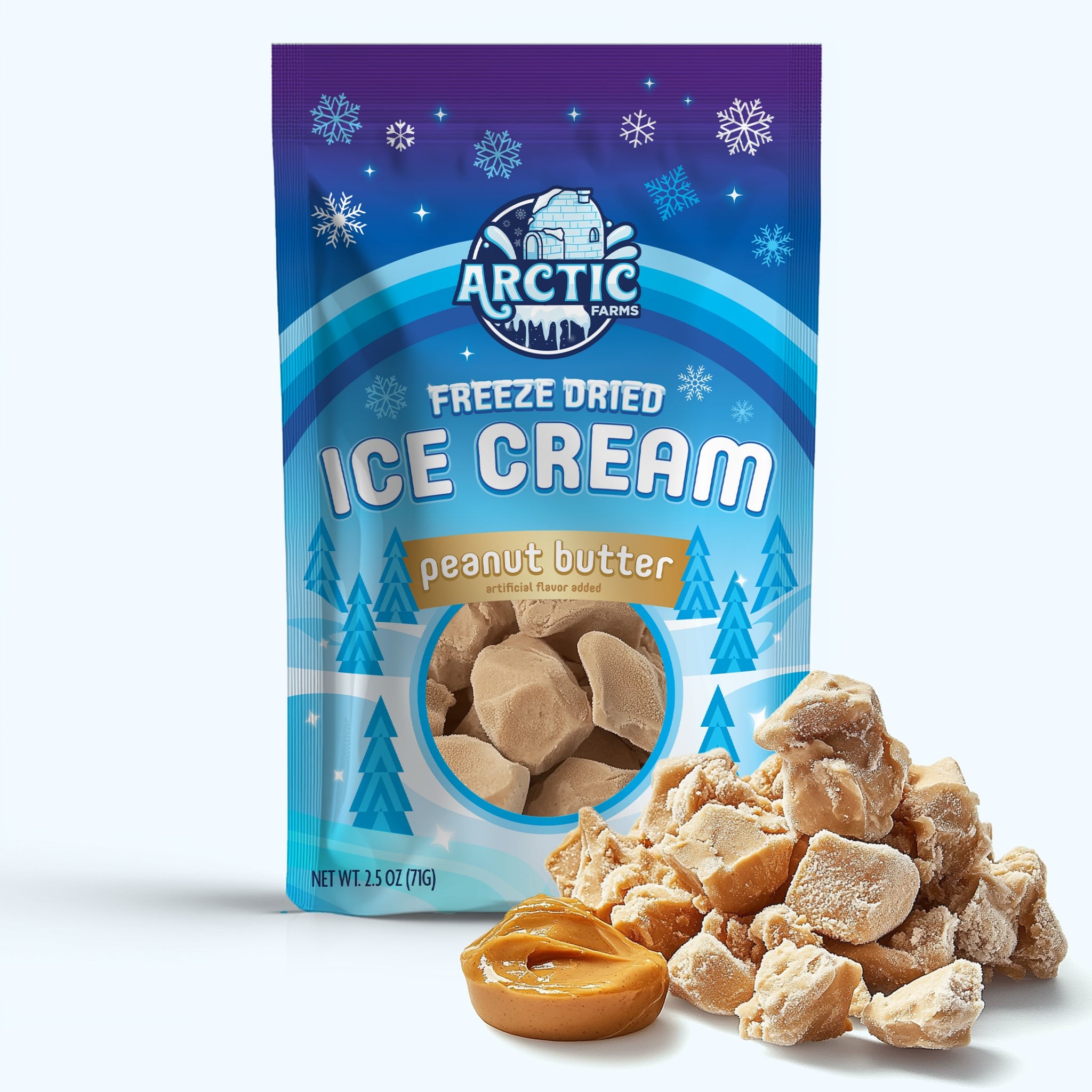 Freeze Dried Ice Cream That Does Not Melt (Bits) Peanut Butter - Peanut Butter / Large