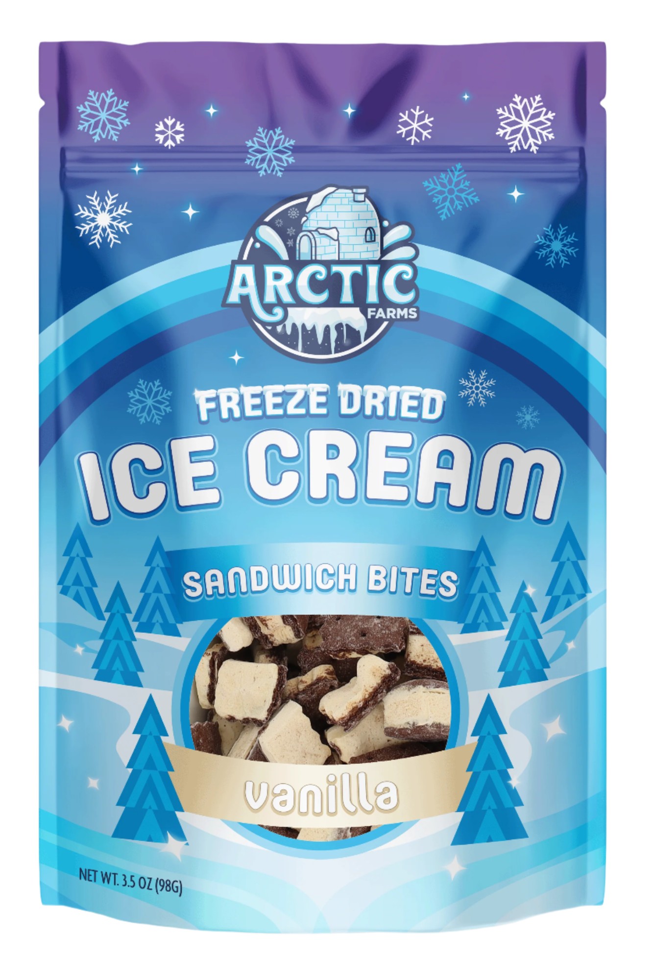 Freeze Dried Ice Cream Sandwich Bites - Vanilla / Medium (3.5oz)