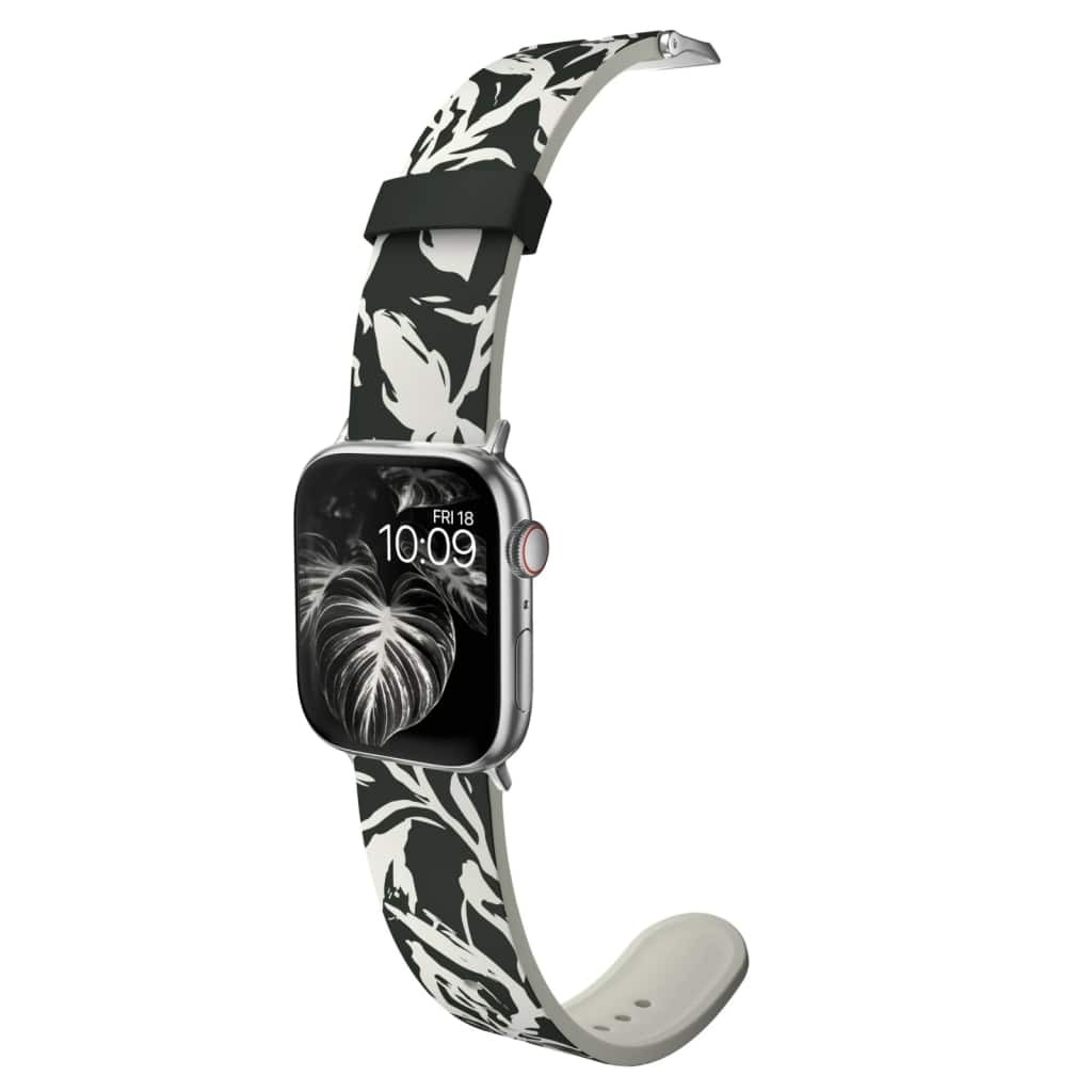 Photo 1 of MobyFox - Silicone Watch Band for Apple Watch, Sweat & UV-Resistant, Stainless Steel Buckle, Compatible with All Series - Botanica