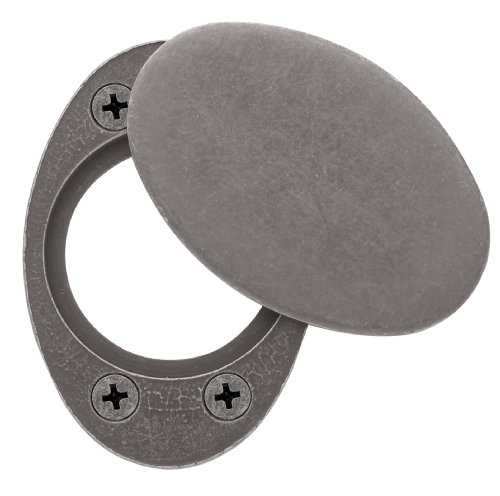 Baldwin 6755 Oval Cylinder Lock Cover Plate Antique Nickel Hardware Accessories and Parts Door Cylinder Parts Caps