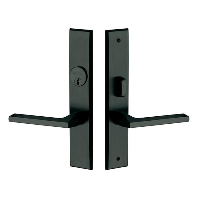 Baldwin 6974.ENTR Lakeshore Lever Single Cylinder Mortise Handleset Trim Set Satin Black
