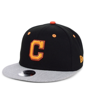 New Era Boys' Cleveland Indians Lil Orange Pop 9FIFTY Cap - Black