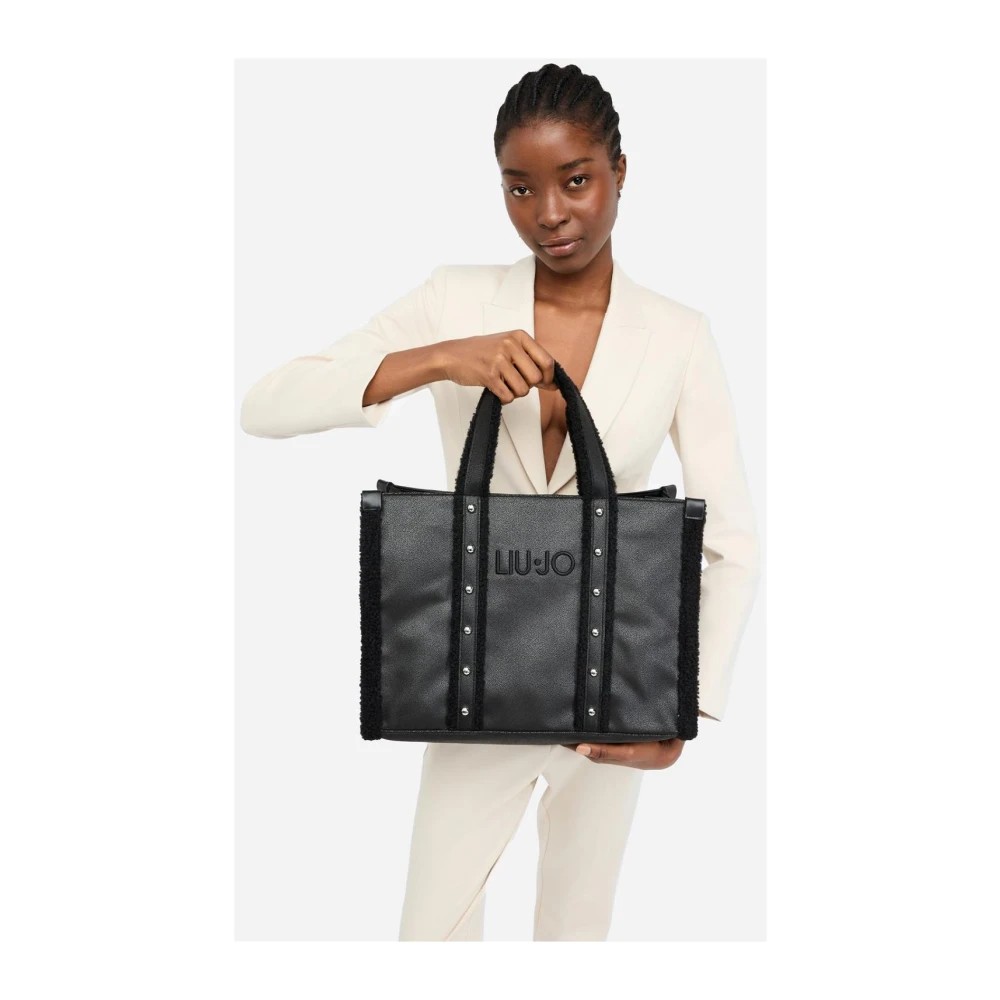 Liu Jo, Handbags, Female, Black, ONE SIZE, Stylish Handbag Shopper Selca thumbnail