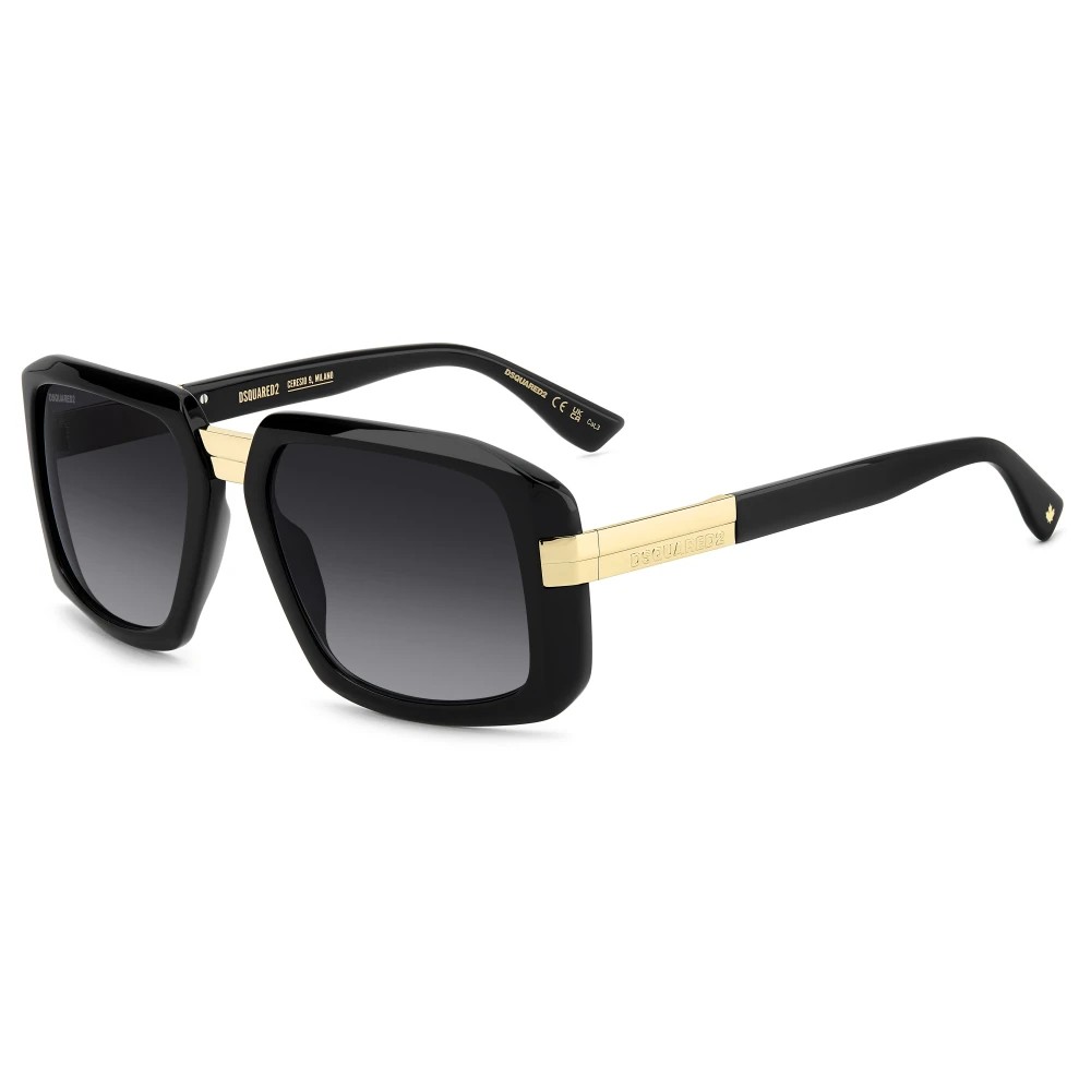 Dsquared2, Sunglasses, Male, Black, 57 MM, Square Sunglasses
