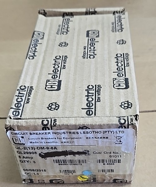 1) CBI Box of 6 QL29908 2 POLE 8 AMP Circuit Breaker thumbnail