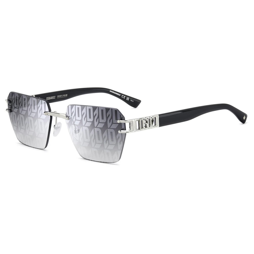 Dsquared2, Sunglasses, Male, Gray, 58 MM, Linear Mirrored Sunglasses in Palladium Grey